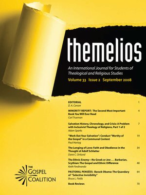 cover image of Themelios, Volume 33, Issue 2